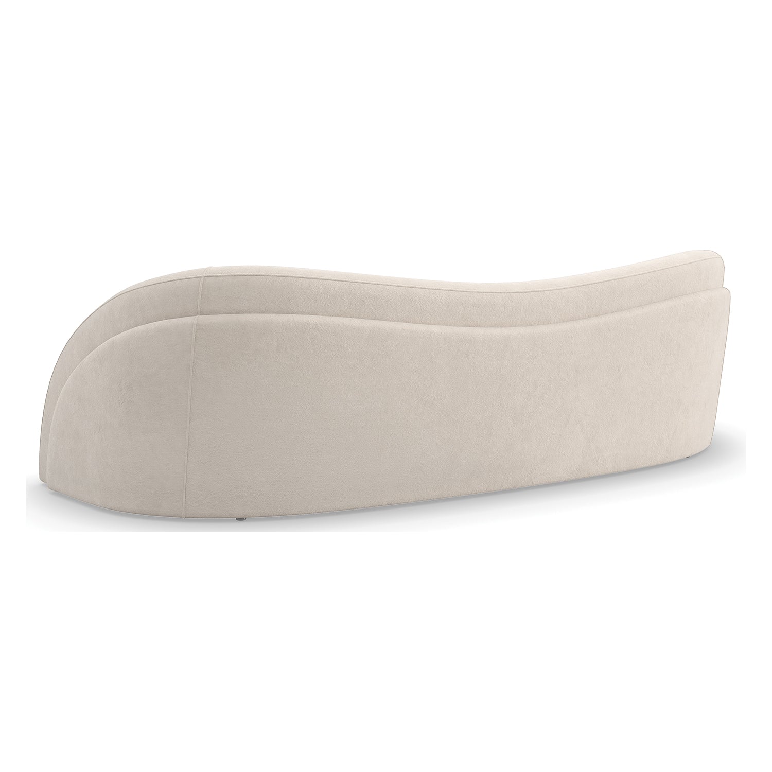 Caracole Movement Alabaster Sofa in Alabaster, styled in a room setting
