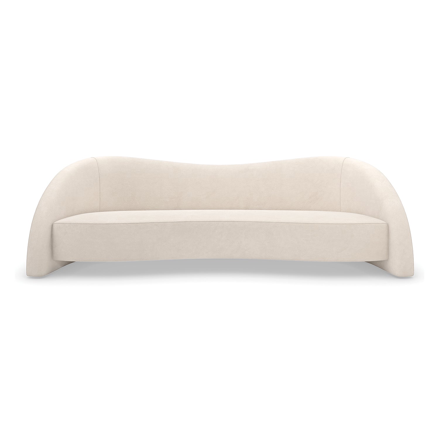 Caracole Movement Alabaster Sofa in Alabaster, upholstery and material detail