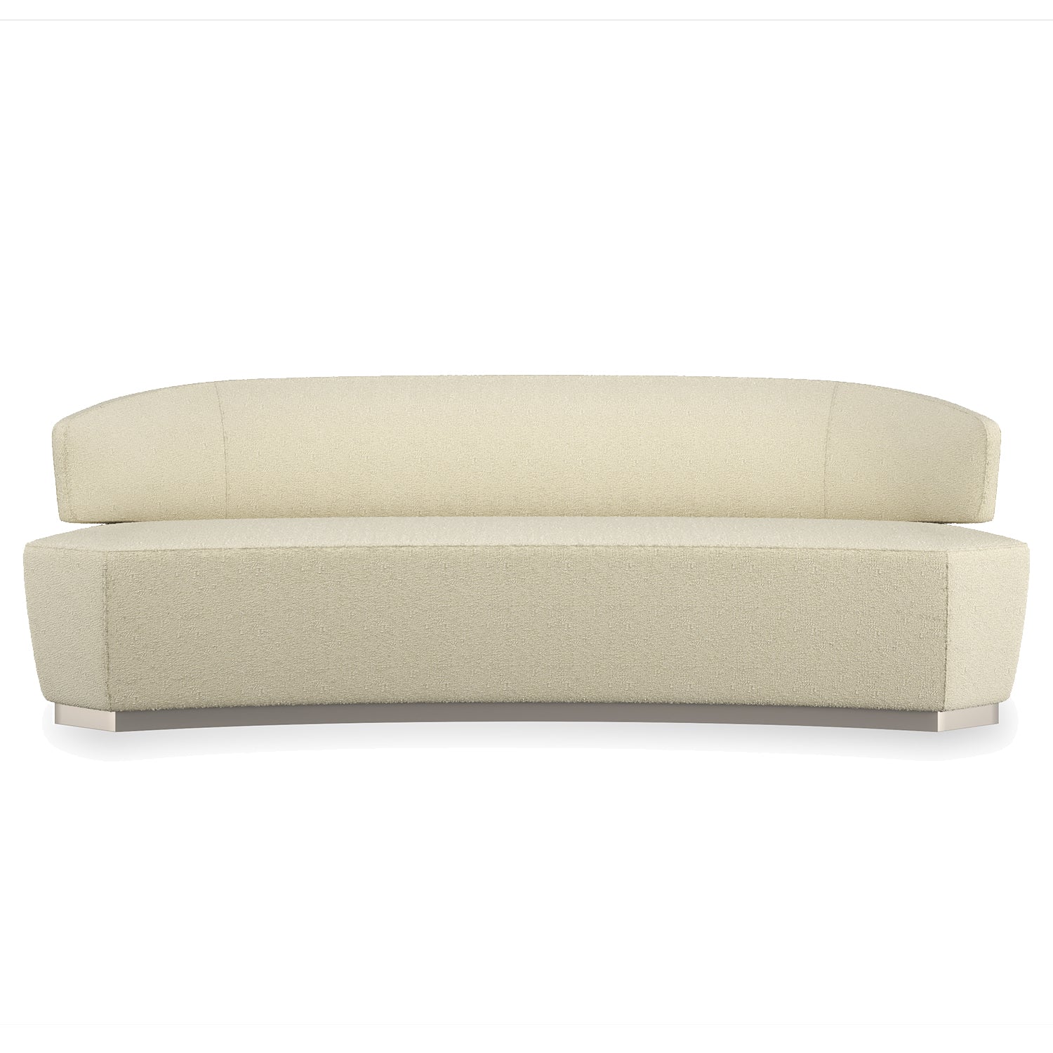 Caracole Olympia Sofa side profile in Beige, Sparkling Argent