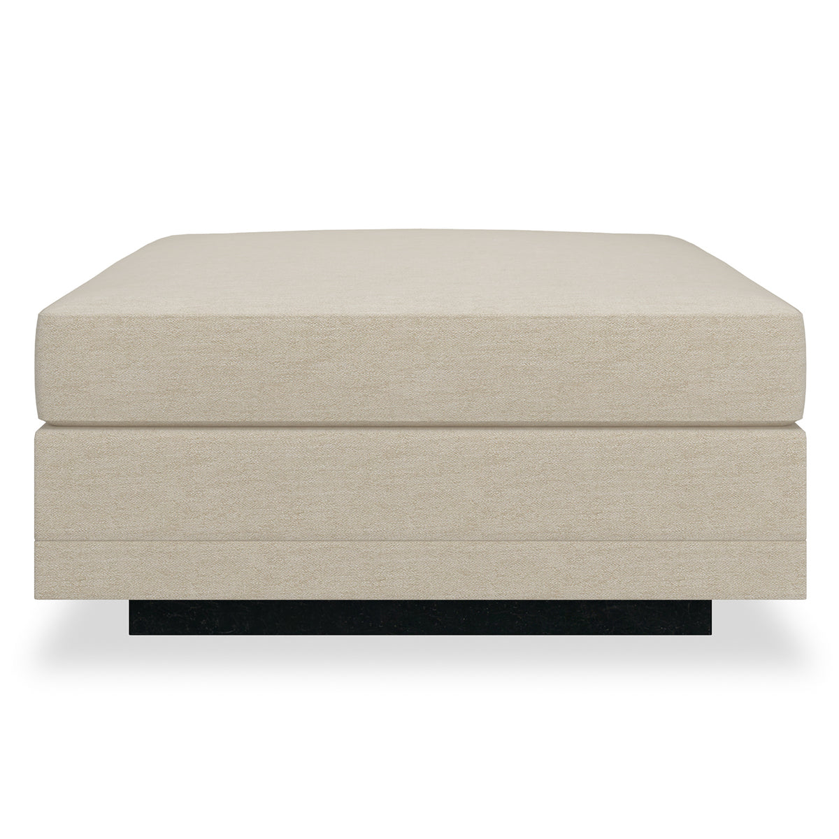 Caracole Fusion Neutral Ottoman angled view