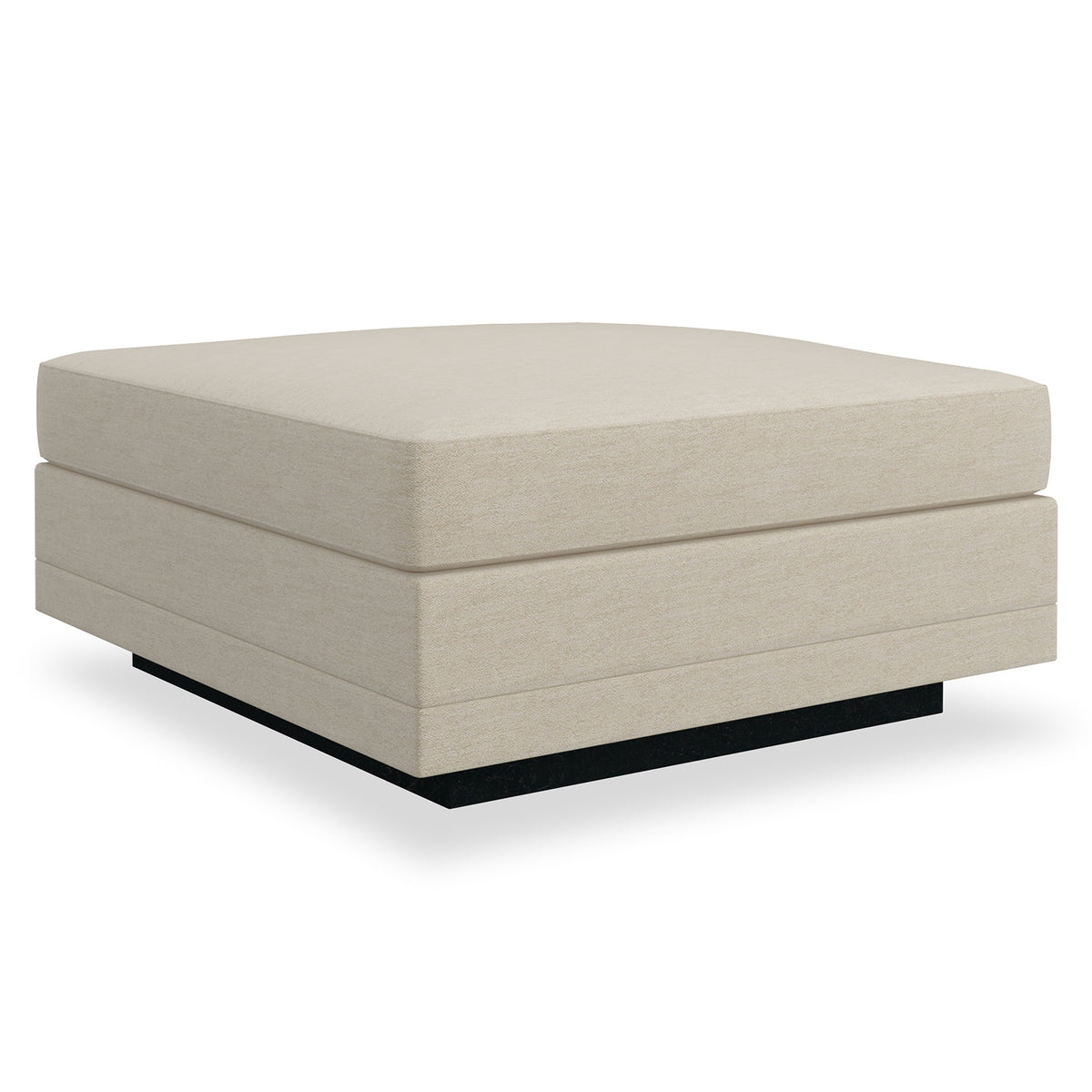 Caracole Fusion Neutral Ottoman side profile
