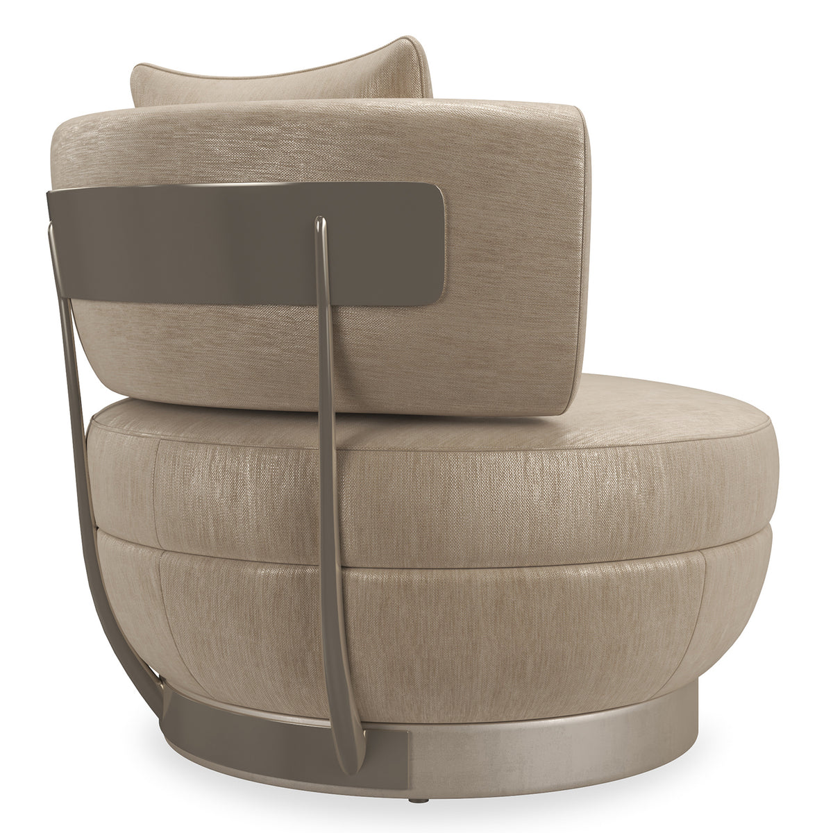 Caracole Celesta Swivel Chair in Whisper of Gold, close-up detail