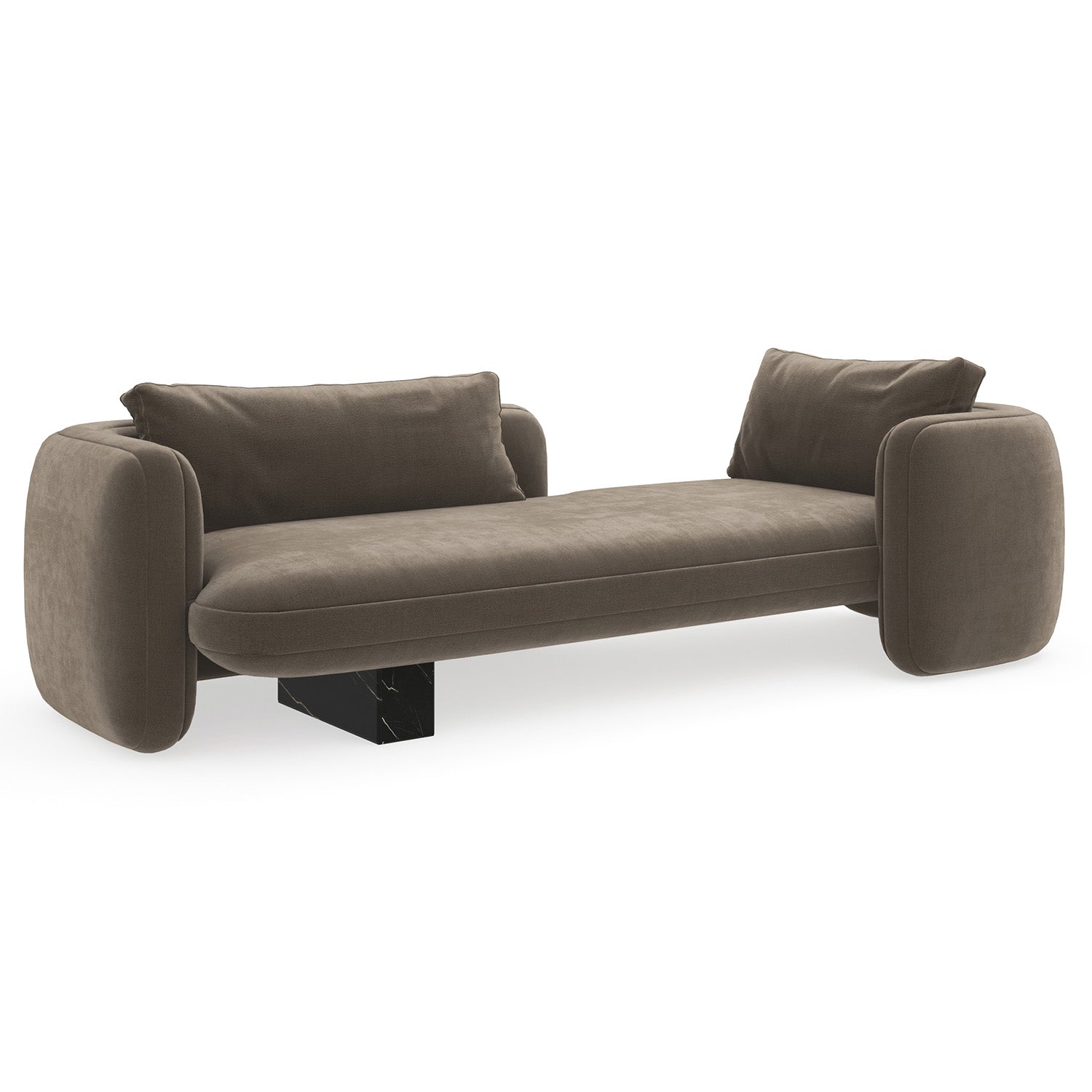 Caracole Overlap Dark Taupe Bedroom Chaise Lounge