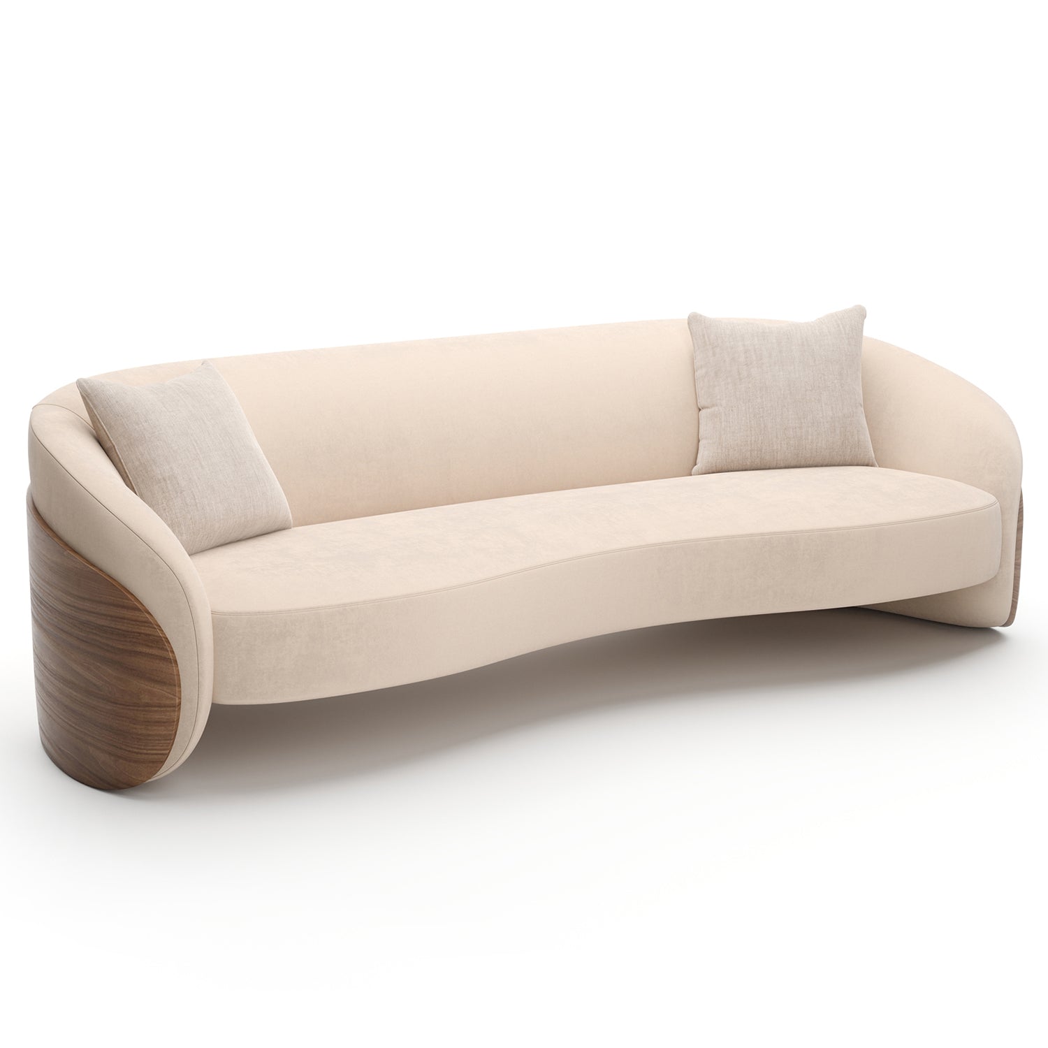 Caracole Fleur Wood Back Sofa