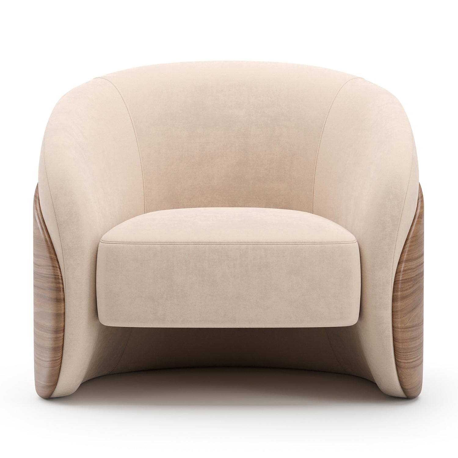 Caracole Fleur Wood Back Lounge Chair