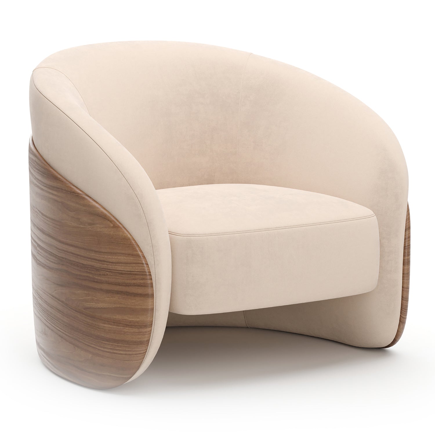 Caracole Fleur Wood Back Lounge Chair