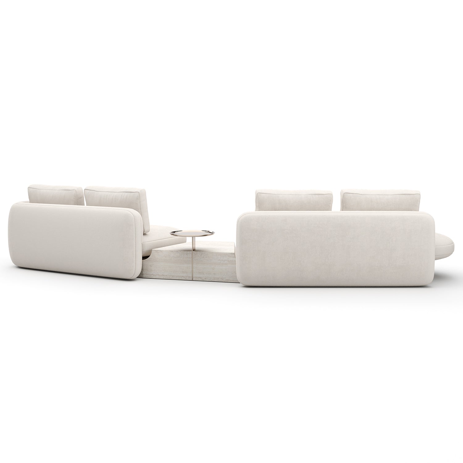 Caracole Overlap Bumper Ecru Sectional Sofa