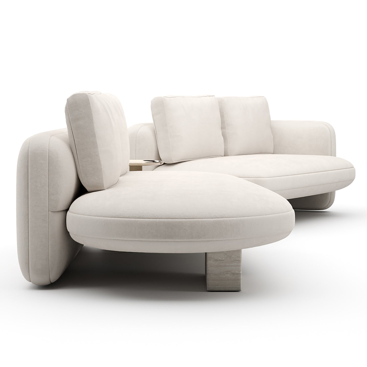 Caracole Overlap Bumper Ecru Sectional Sofa