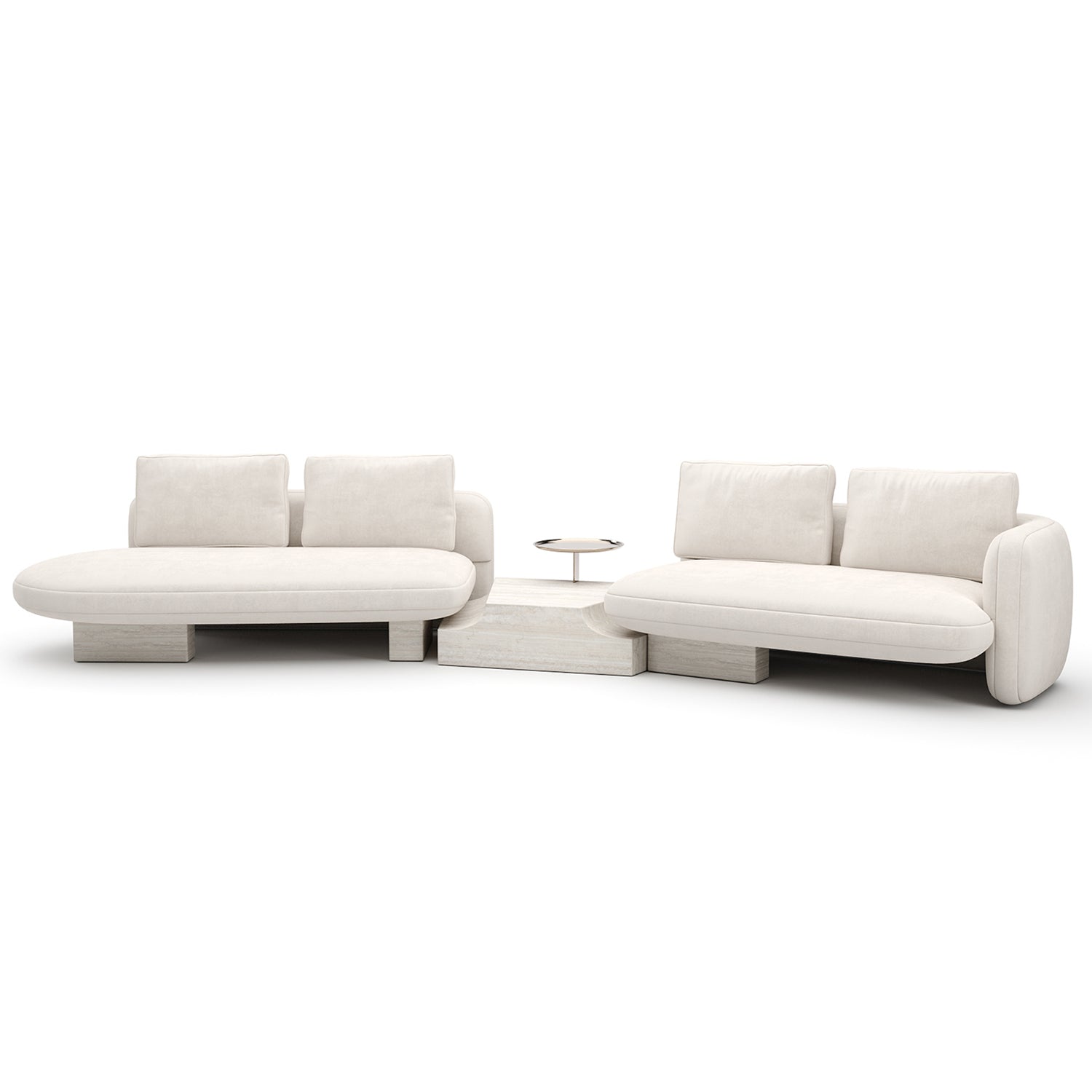 Caracole Overlap Bumper Ecru Sectional Sofa