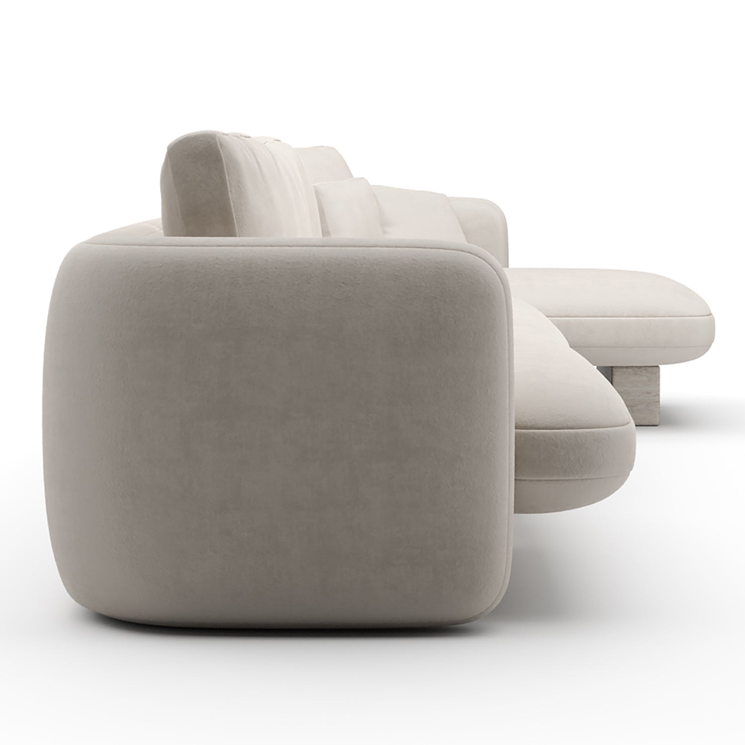 Caracole Overlap Chaise Ecru Sectional Sofa