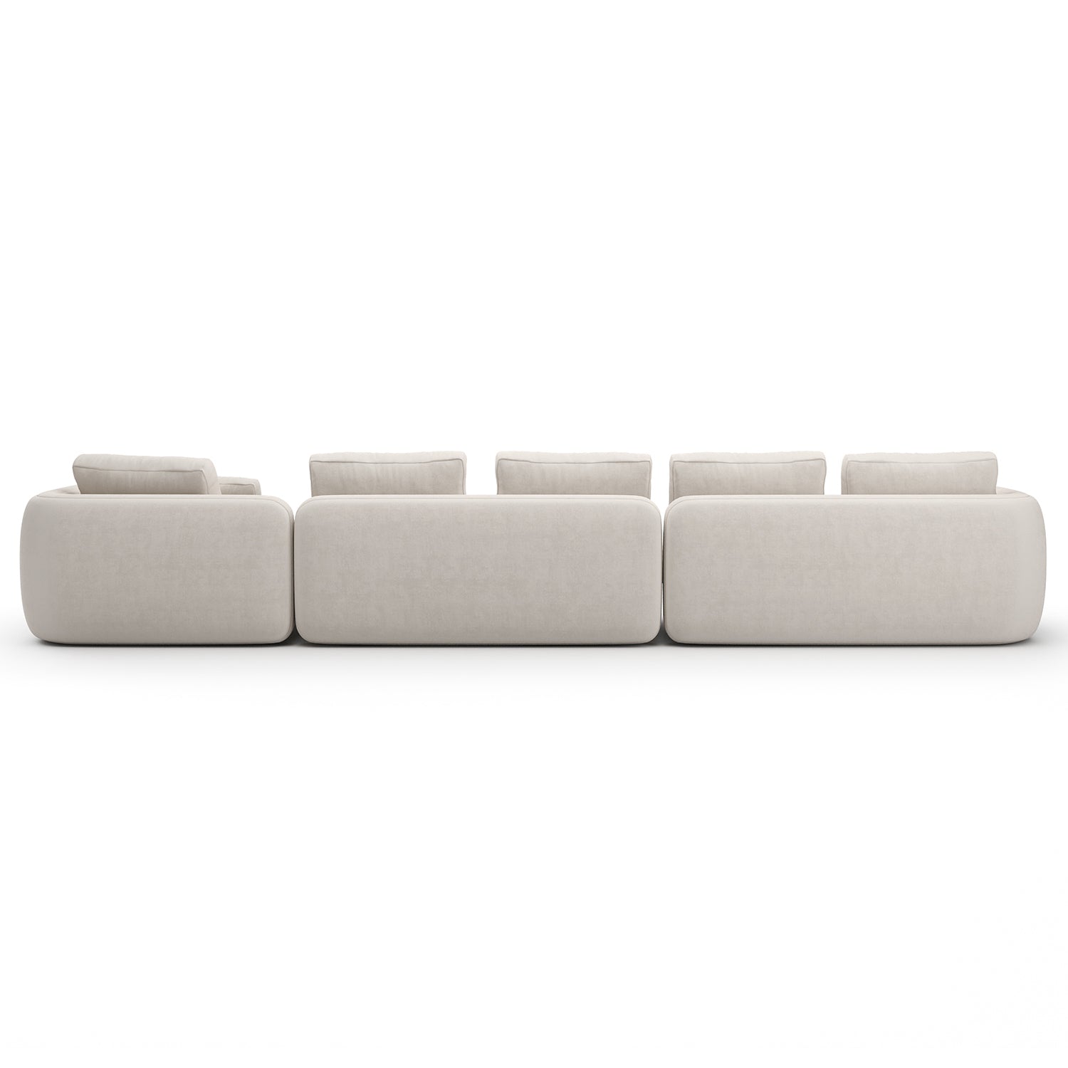 Caracole Overlap Chaise Ecru Sectional Sofa