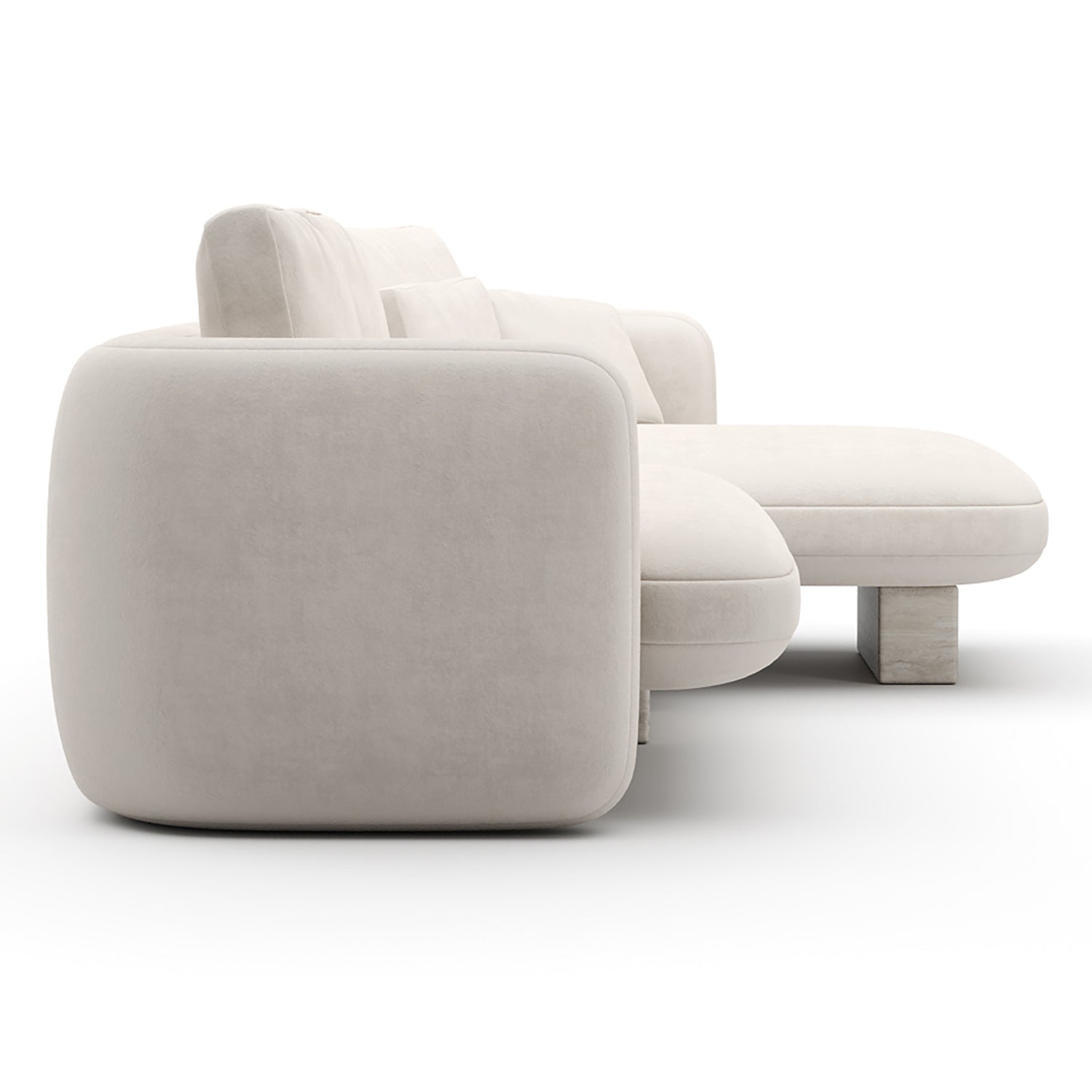 Caracole Overlap Chaise Ecru Sectional Sofa