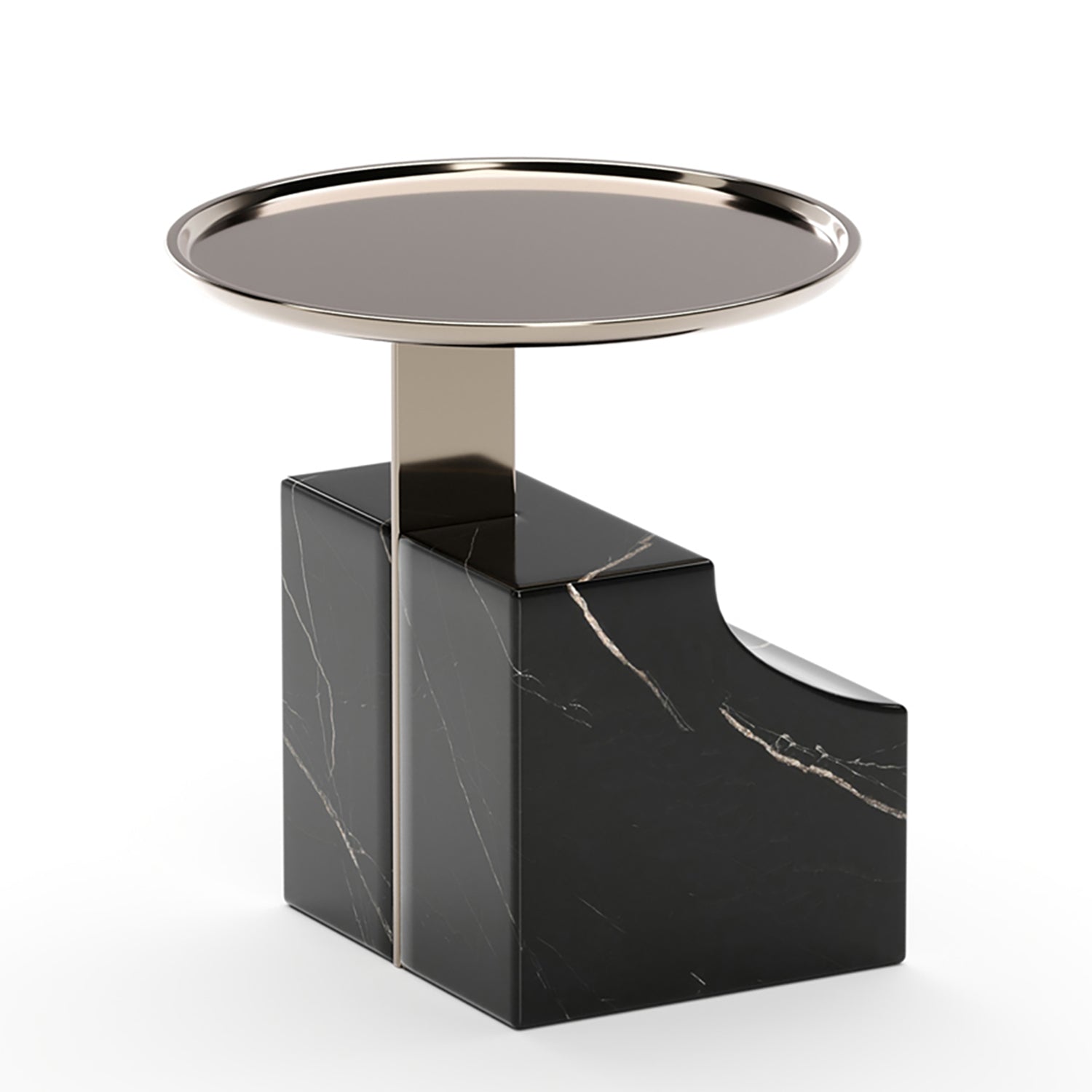 Caracole Overlap Dark Sectional Accent Table
