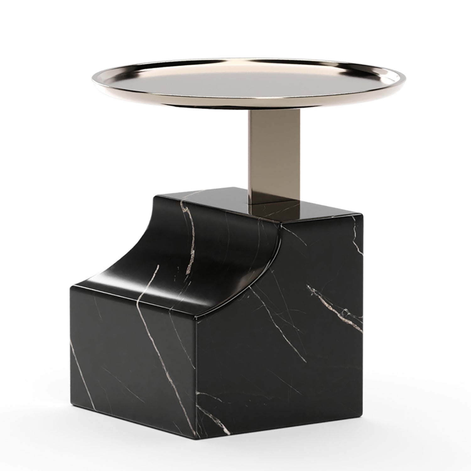Caracole Overlap Dark Sectional Accent Table