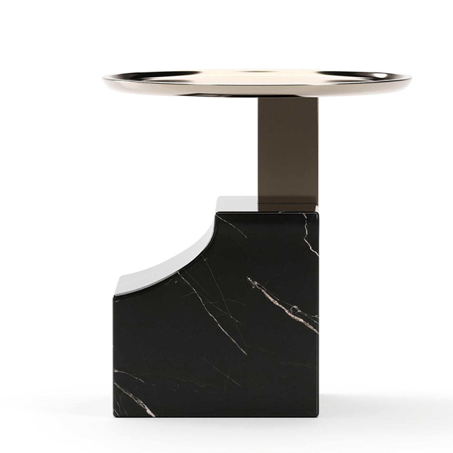 Caracole Overlap Dark Sectional Accent Table