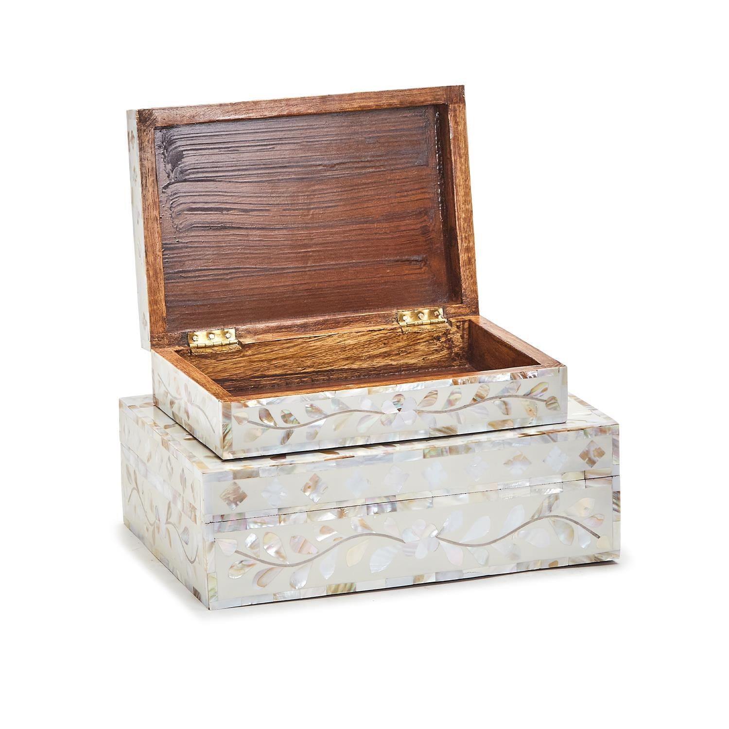 Wisteria Hinged Cover Box Set of 2