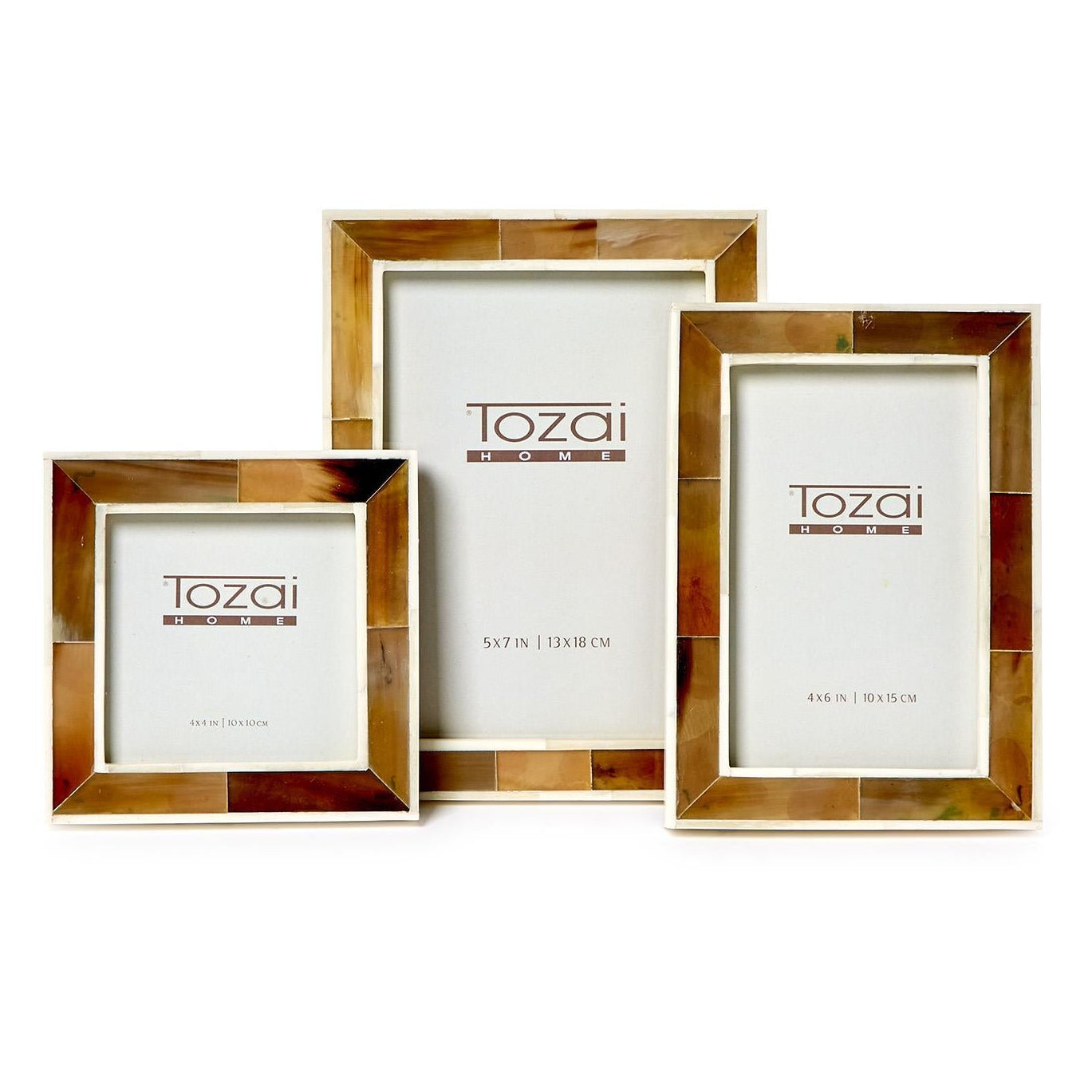 Faux Horn Photo Frame Set of 3
