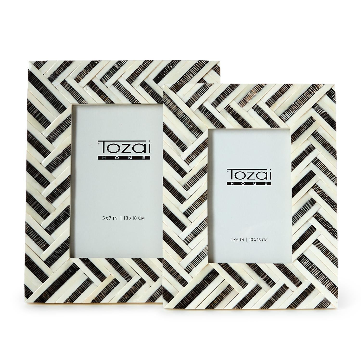 Braided in Bone Photo Frame Set of 2