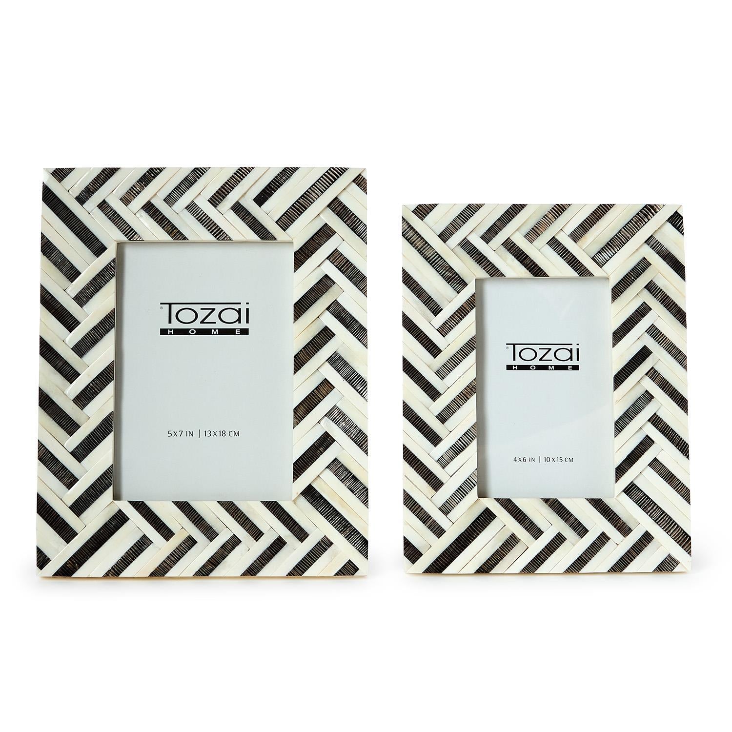 Braided in Bone Photo Frame Set of 2