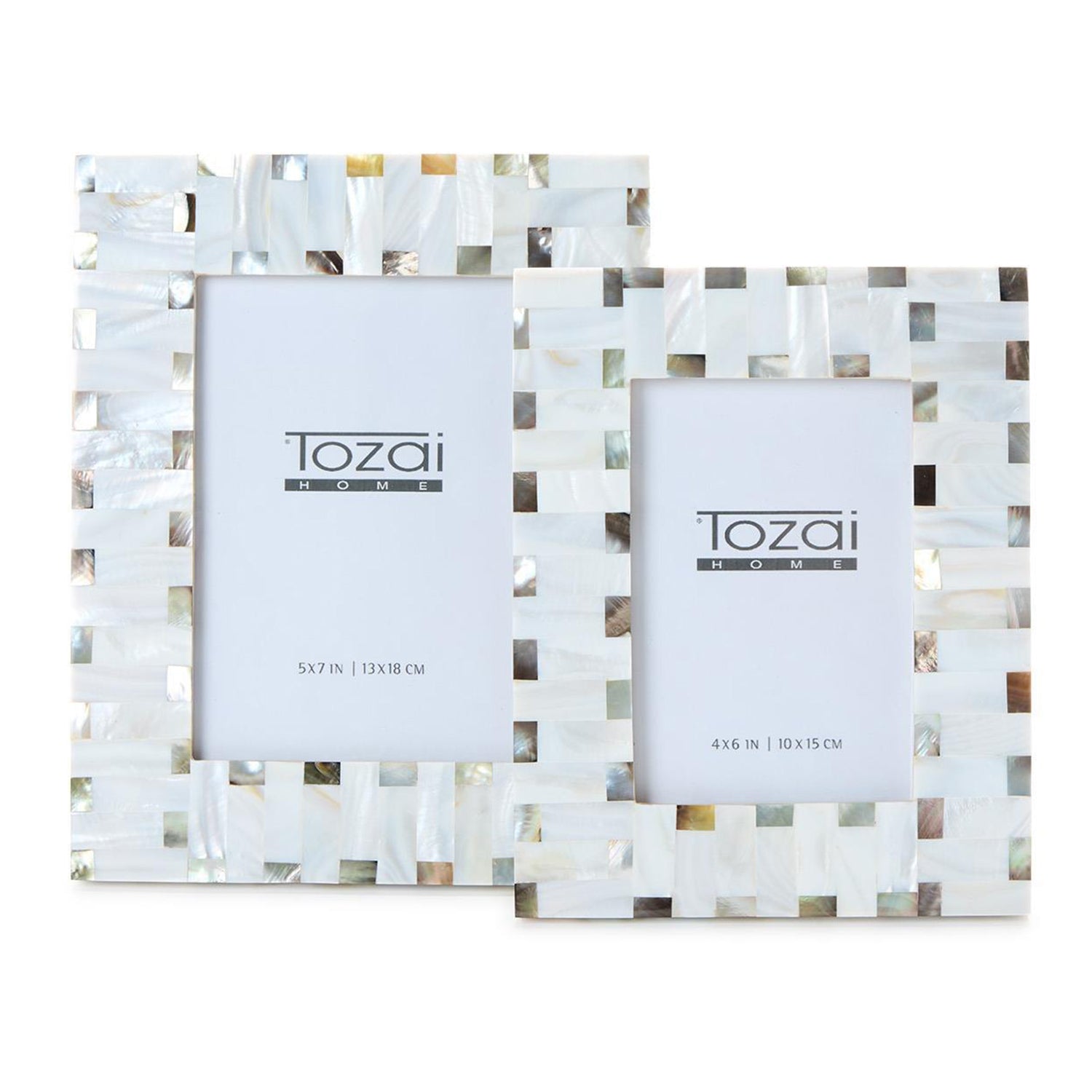 Mayfair Mother of Pearl Shell Photo Frame Set of 2