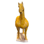 Currey & Co Tang Dynasty Persimmon Horse Sculpture