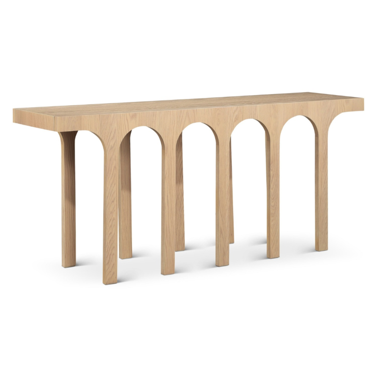 Westfield Natural Solid Wood And Oak Veneer Console Table