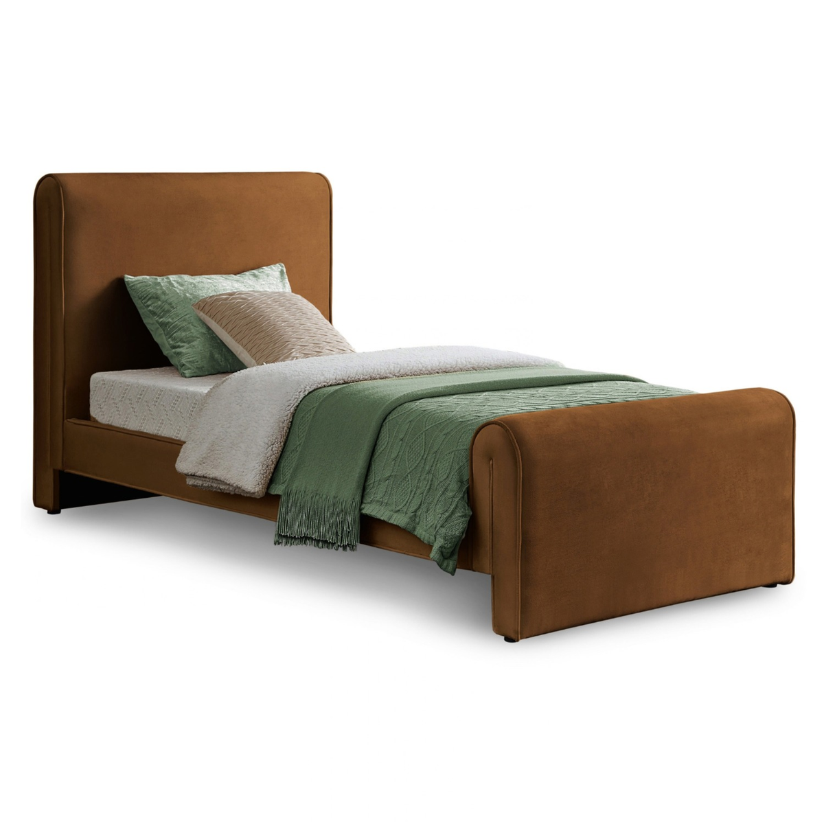 Sloan Saddle Velvet Upholstered Bed