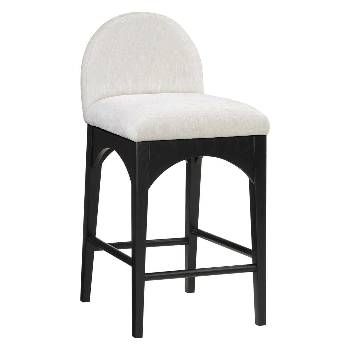 Waldorf Cream Chenille Fabric Upholstered Counter Stool Set of 2