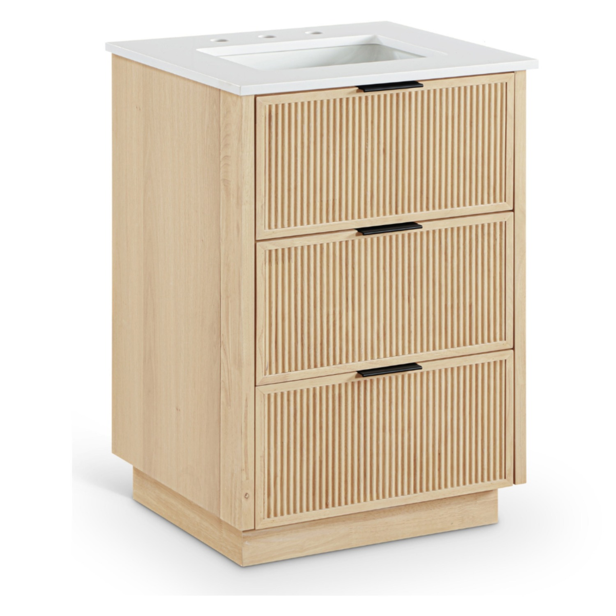 Willard 24in Natural Engineered Stone And Solid Wood Bathroom Vanity