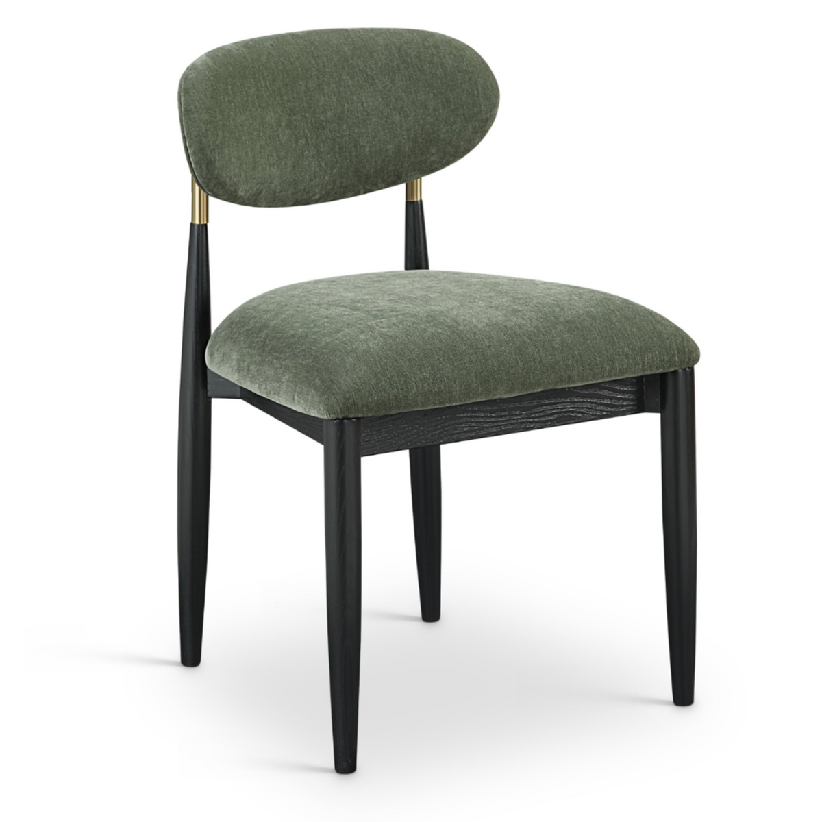 Riccio Olive Performance Fabric Upholstered Dining Side Chair Set of 2