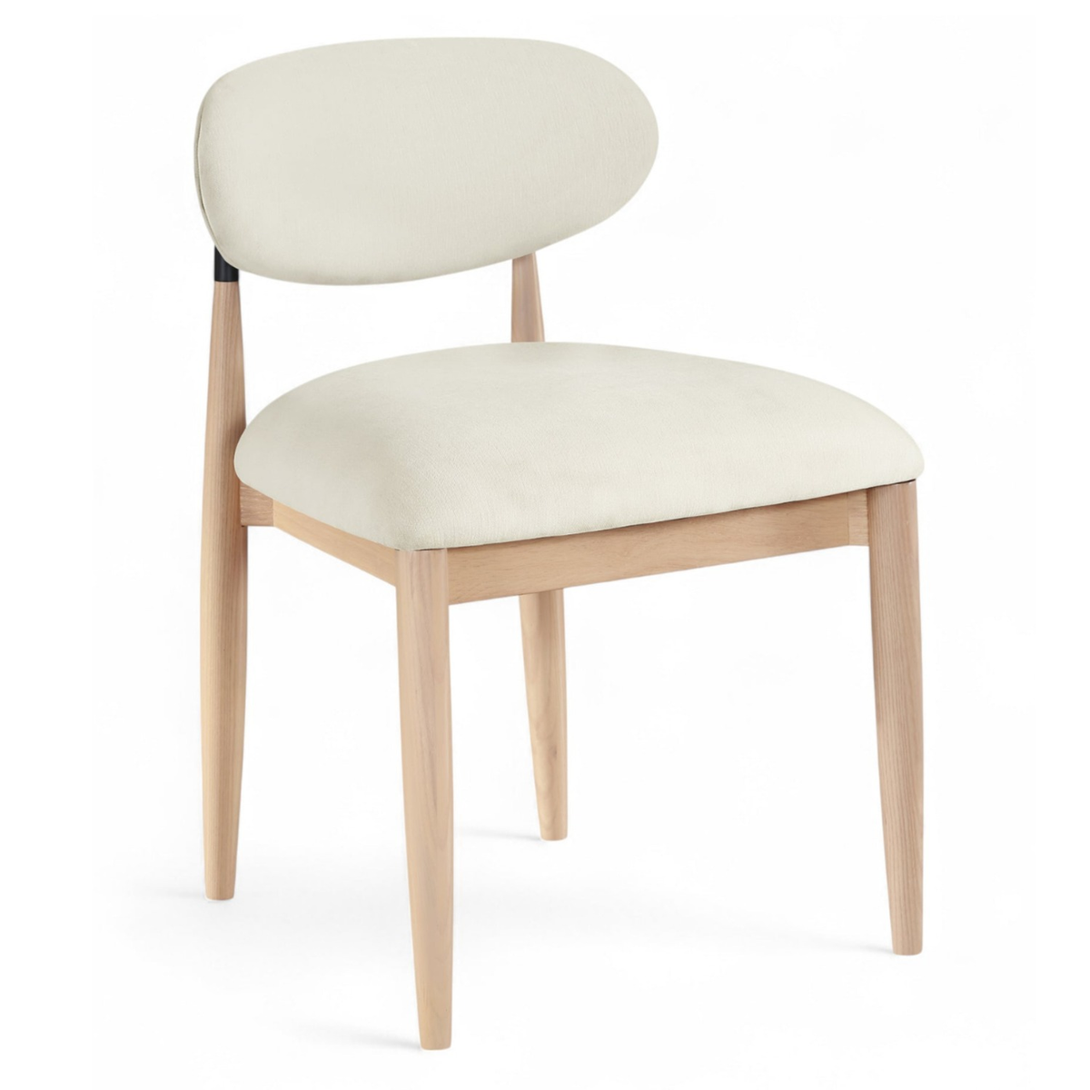 Riccio Cream Performance Fabric Upholstered Dining Side Chair, Set of 2, primary product view