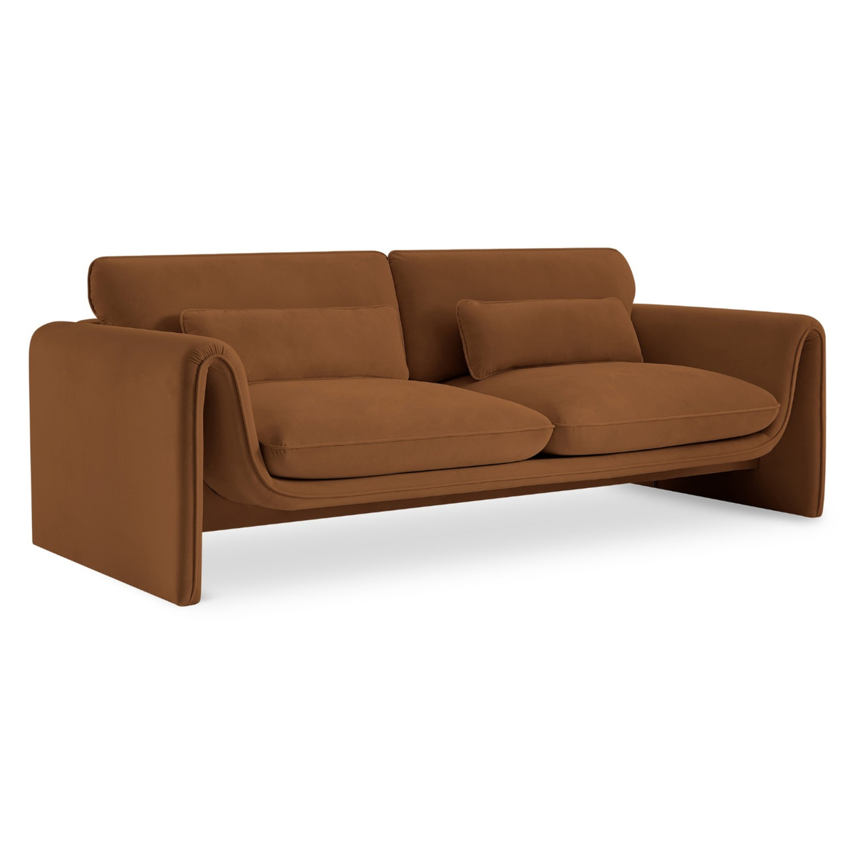 Sloan 8 6in Saddle Velvet Upholstered Sofa