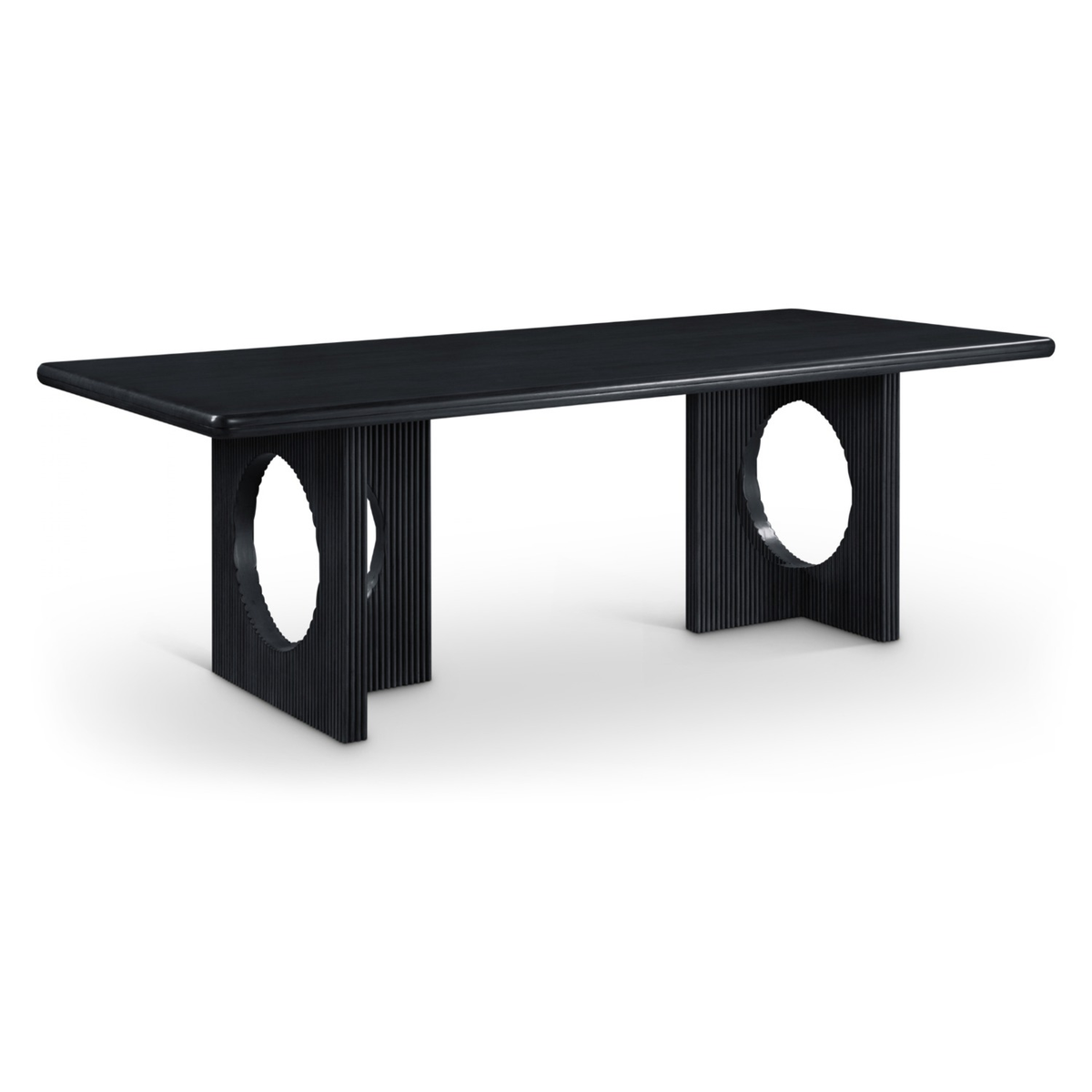Rivas 94in Black Wood And Veneer Dining Table