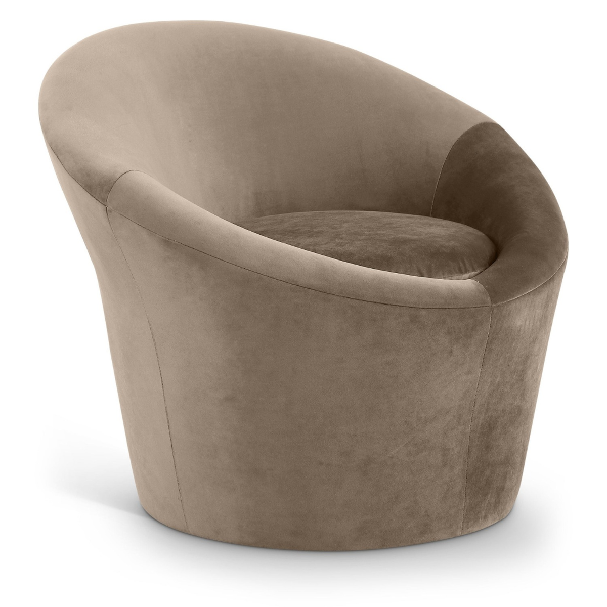 Tristan Taupe Velvet Upholstered Accent Chair