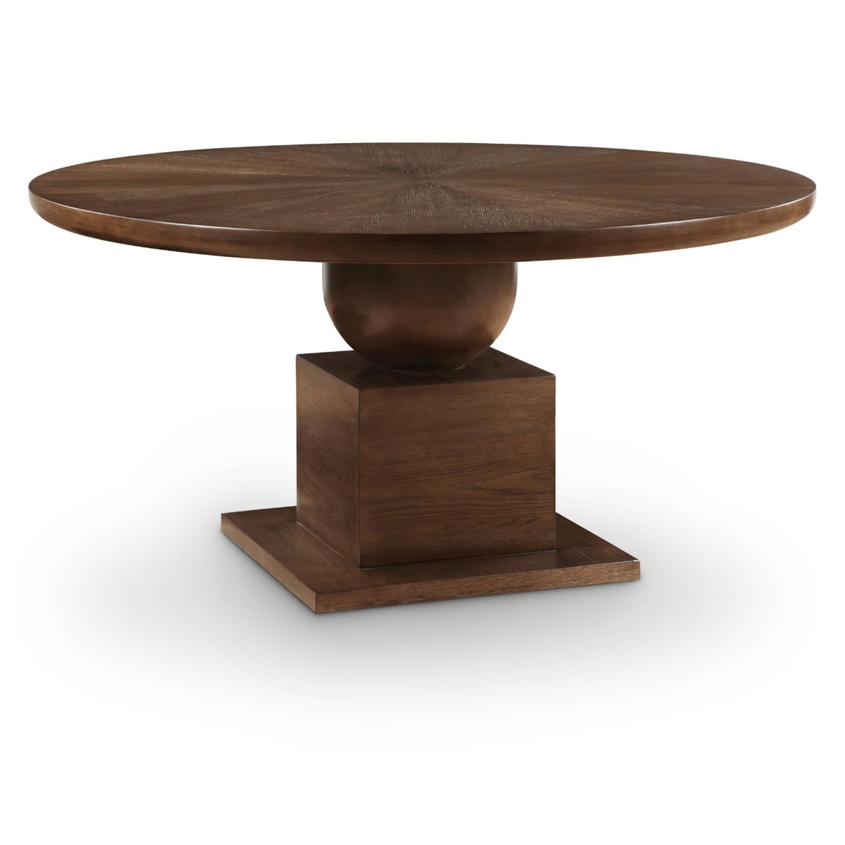 Rishal 60in Brown Solid Wood And Oak Veneer Dining Table