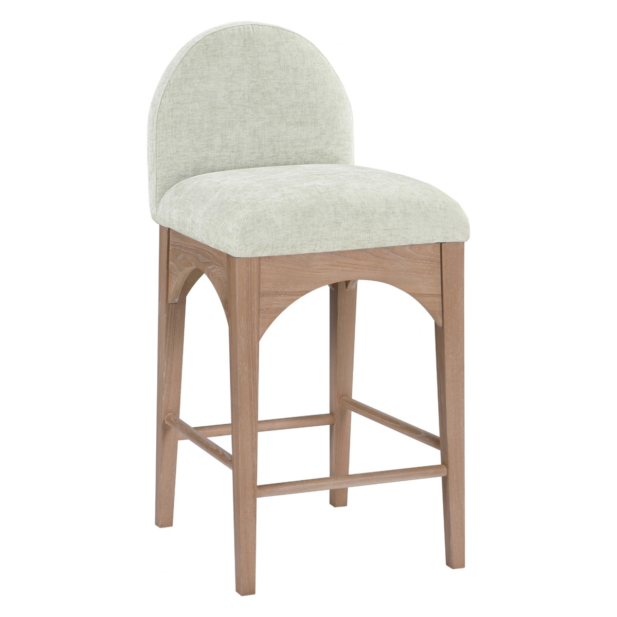 Waldorf Mint Chenille Fabric Upholstered Counter Stool Set of 2