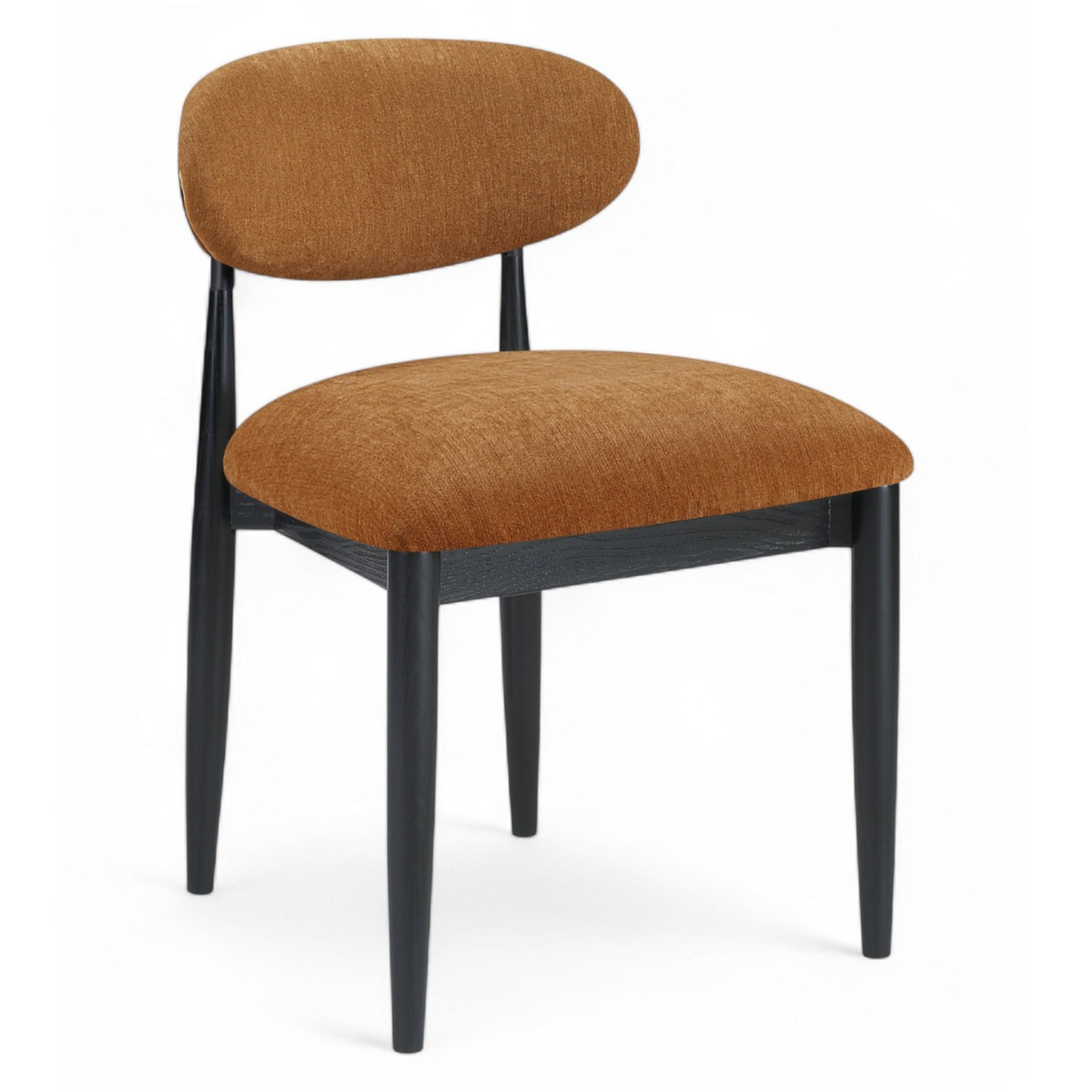 Riccio Cognac Performance Fabric Upholstered Dining Side Chair Set of 2