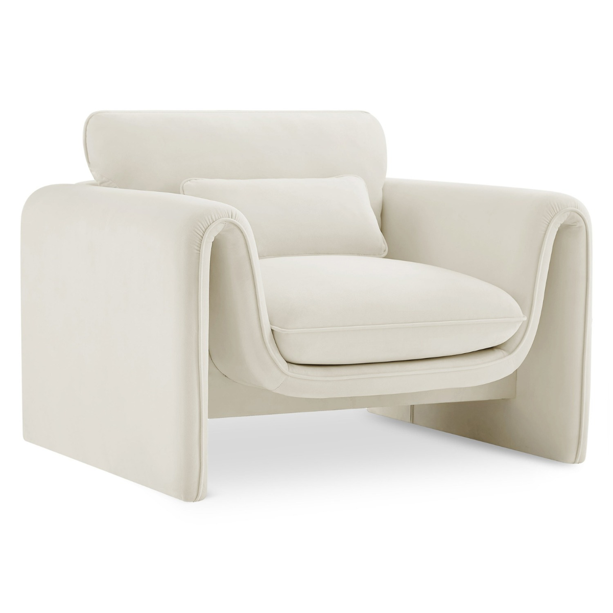 Sloan Cream Velvet Upholstered Chair