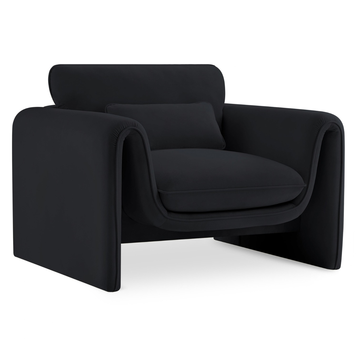 Sloan Black Velvet Upholstered Chair