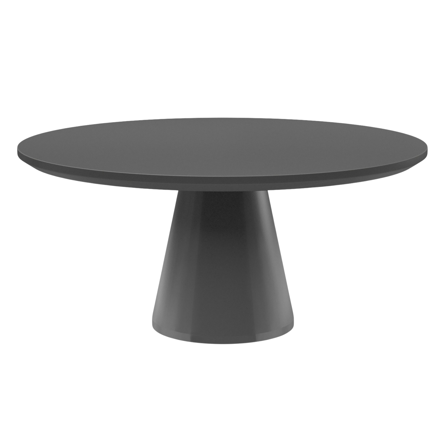 Sunset West Pedestal Dark Gray Outdoor Dining Table