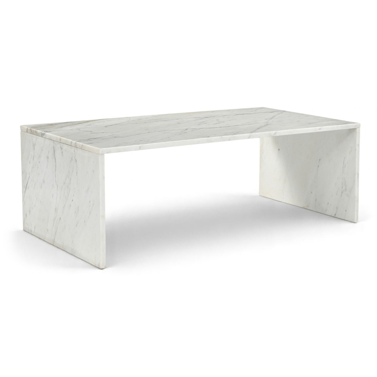 Vernazza White Genuine Marble Coffee Table