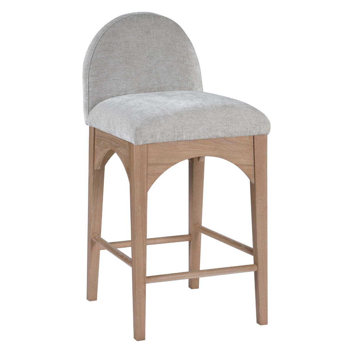 Waldorf Grey Chenille Fabric Upholstered Counter Stool Set of 2