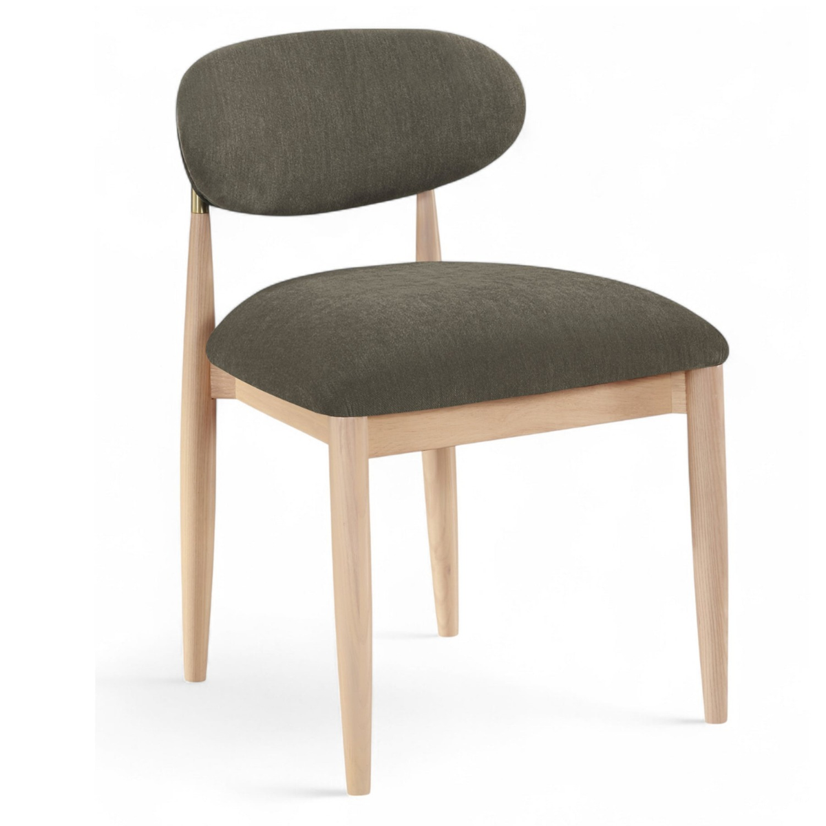 Riccio Brown Performance Fabric Upholstered Dining Side Chair Set of 2
