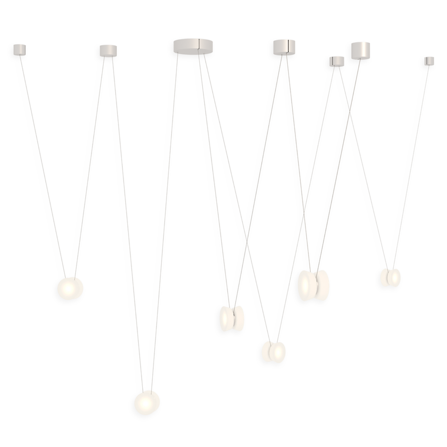 Sonneman Yo Yo Natural Anodized W/ White Shade 3471.77W-S6 Pendant