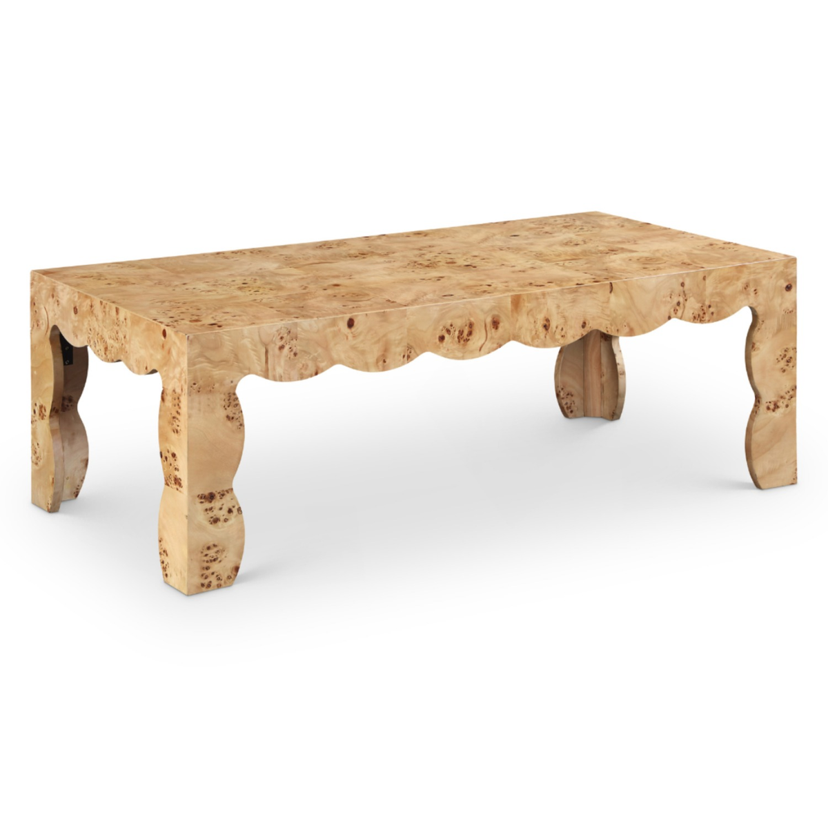 Vassa Natural Burl Veneer Coffee Table