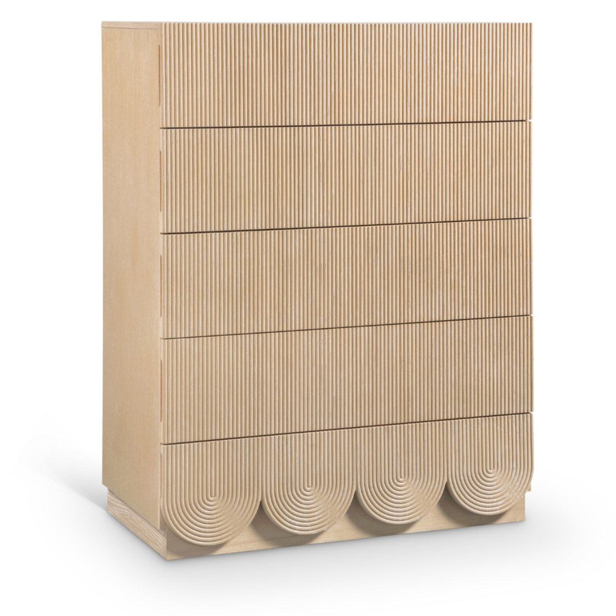 Scallop Natural Oak Veneer Chest, primary product view
