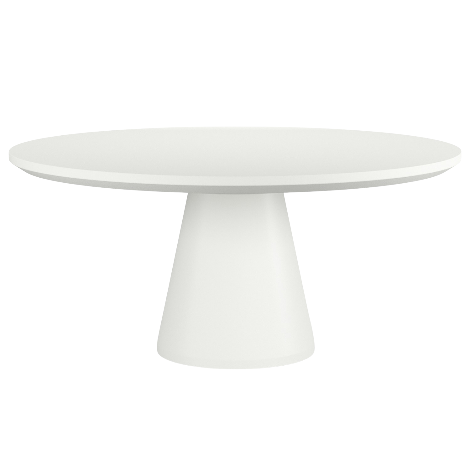 Sunset West Pedestal Bone Outdoor Dining Table