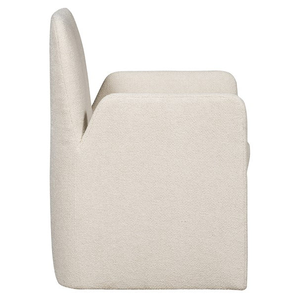Vanguard Furniture Vega Kendra Sand Fabric Dining Arm Chair