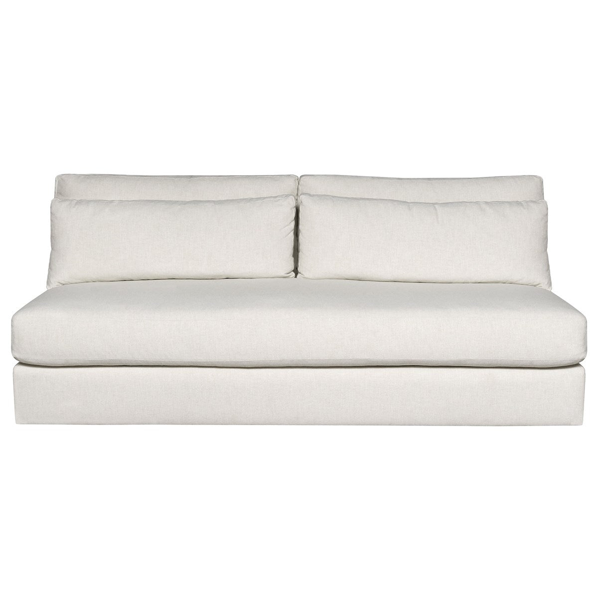 Vanguard Furniture Leone Identify Ivory Armless Bench Seat Sofa
