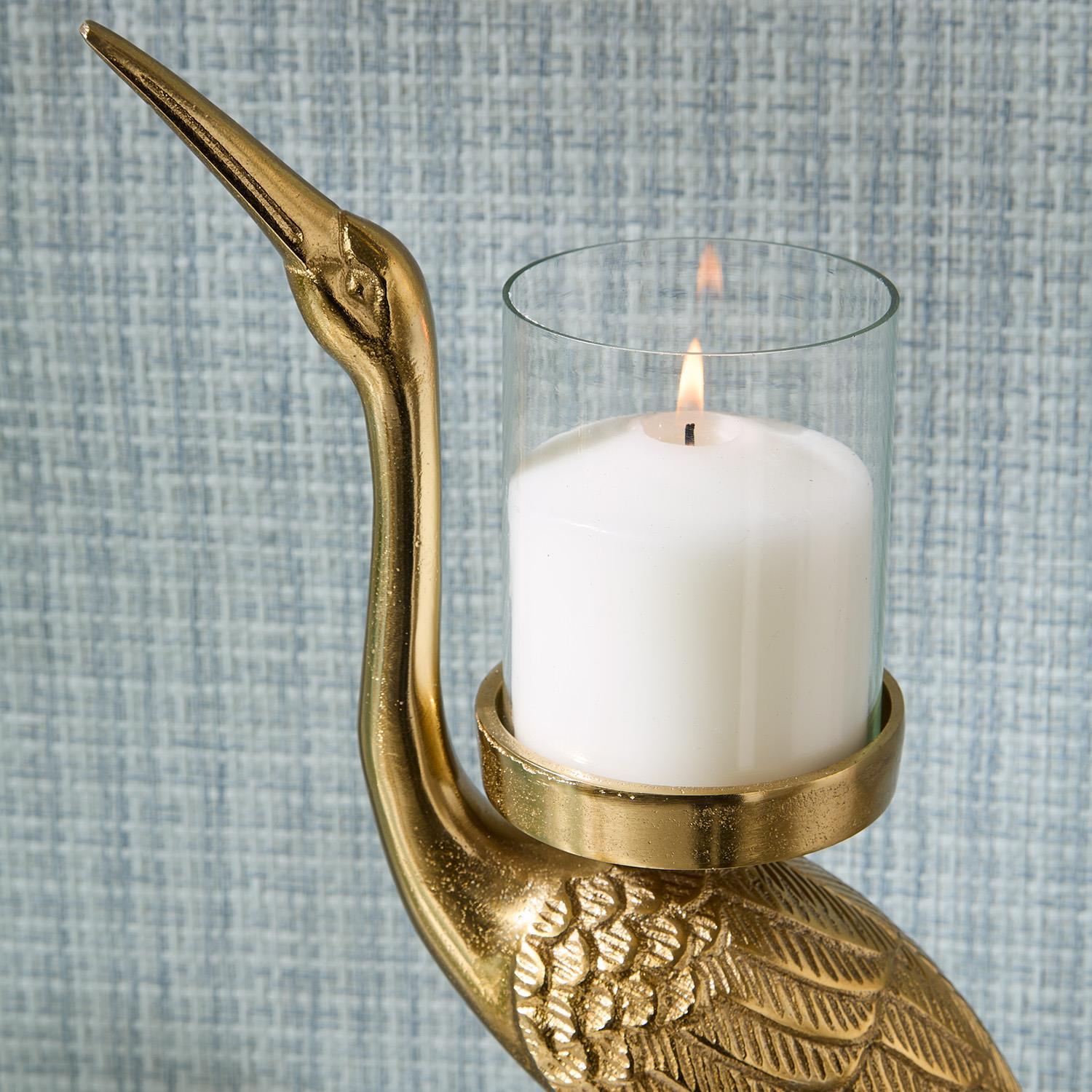 Crane Candleholder Set of 2